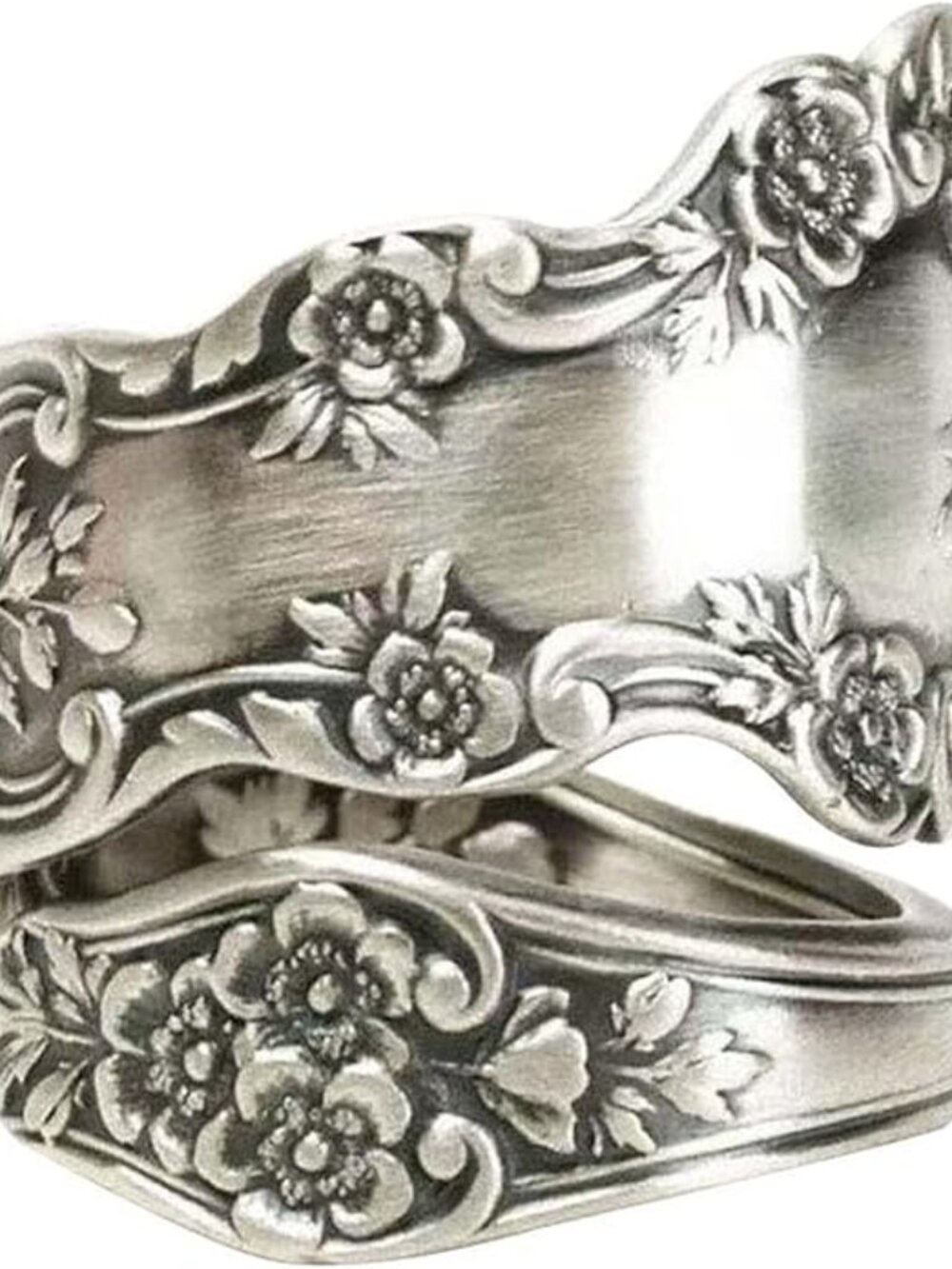 925 Sterling Silver Oxidized Spoon Ring